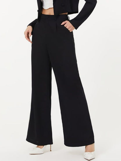 Women High-Rise Easy Wash Trousers