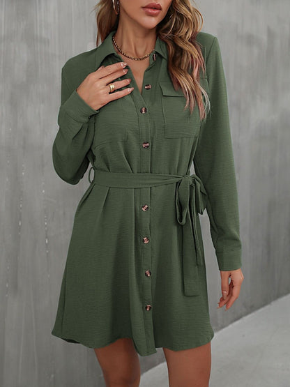 Women's Green Nowi Shirt Dress