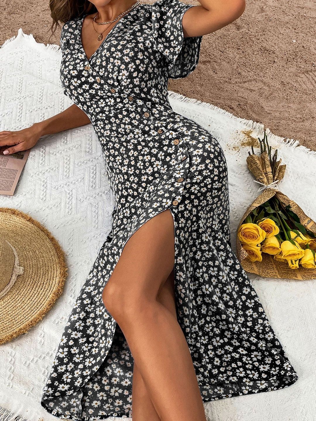 Floral Print Midi Dress