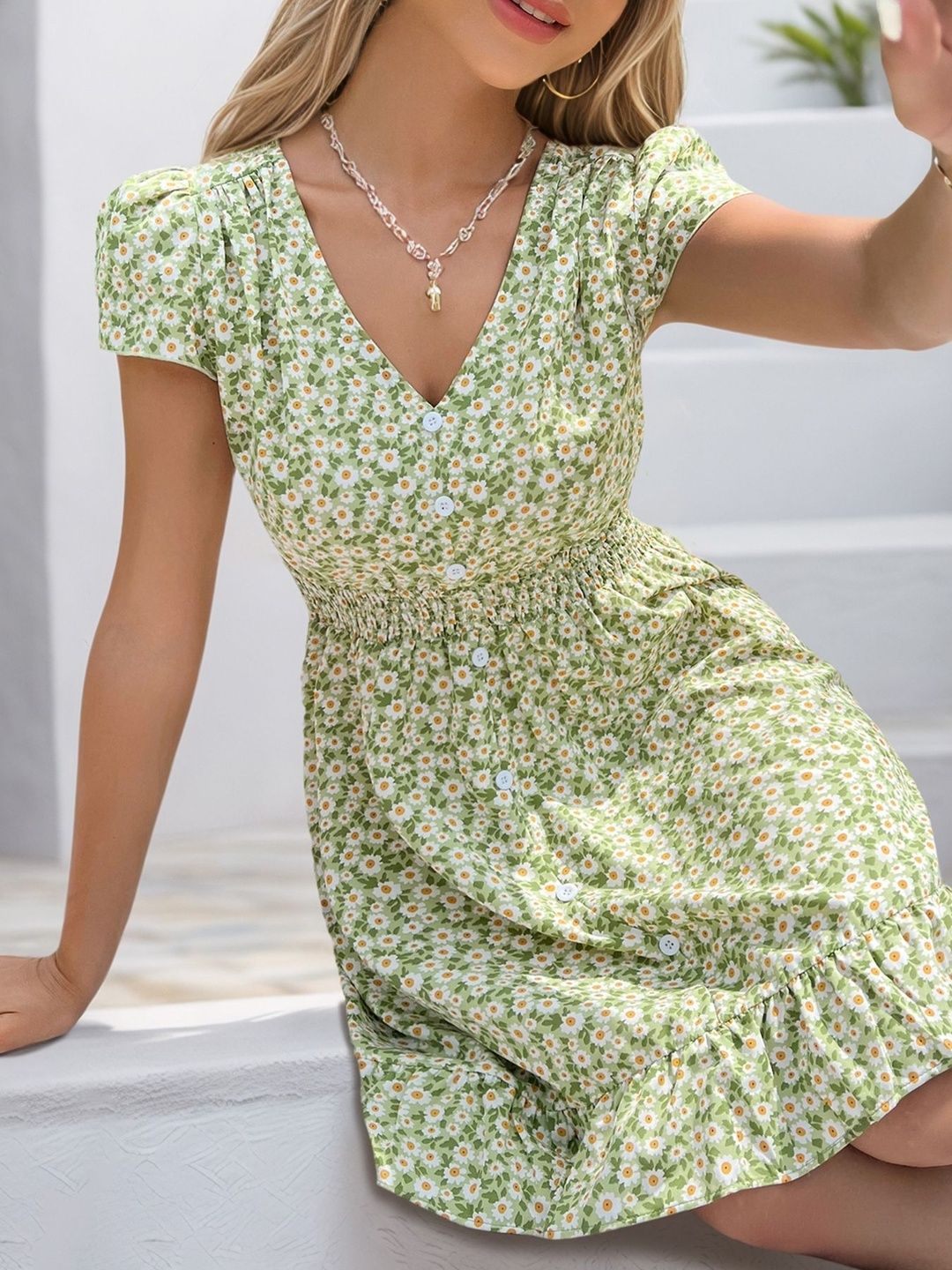 Floral Print Fit & Flare Dress
