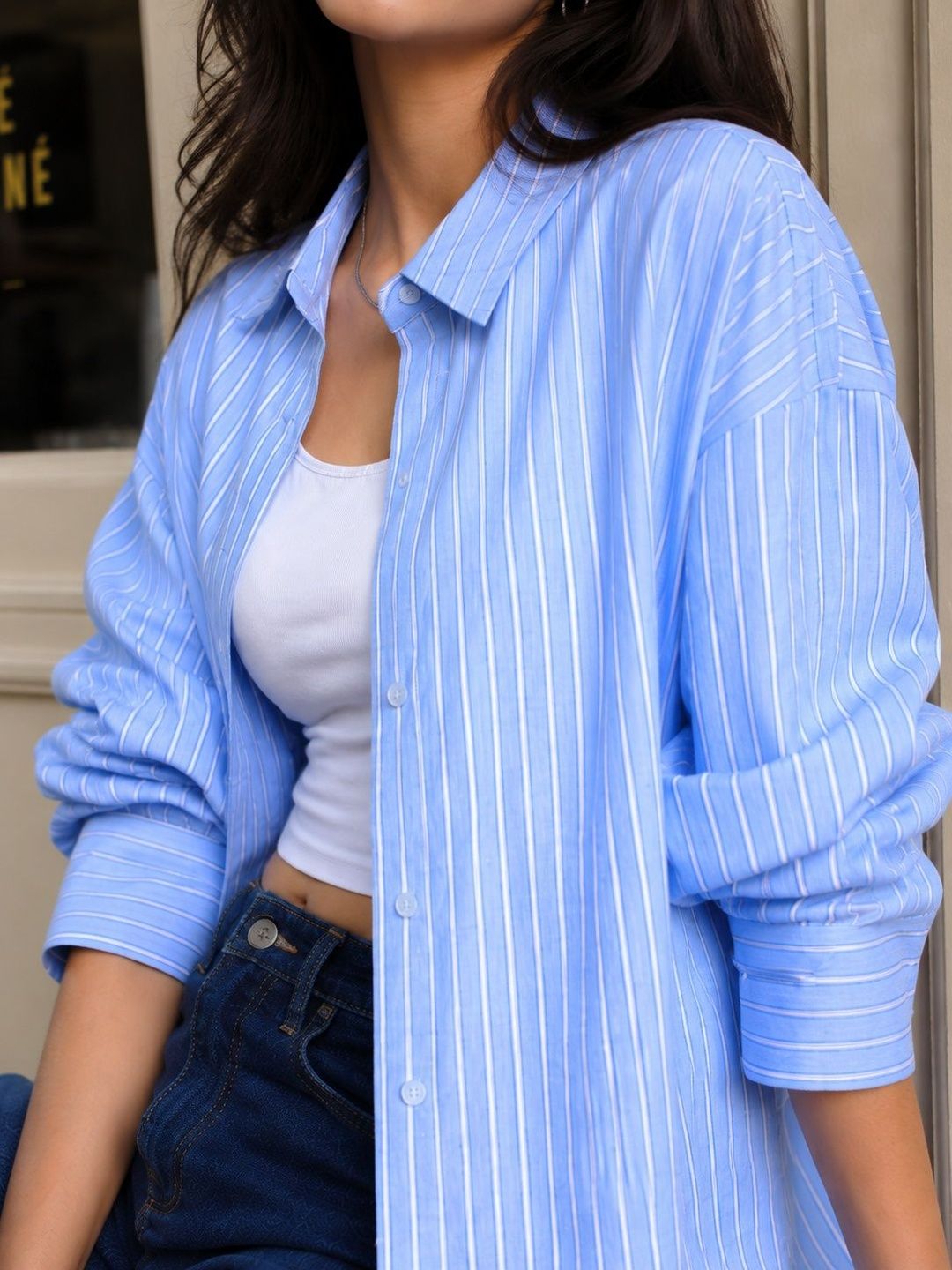Women Relaxed Striped Casual Shirt