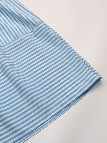 Striped Fit & Flare Midi Dress