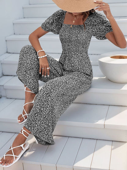 Printed Culotte Jumpsuit
