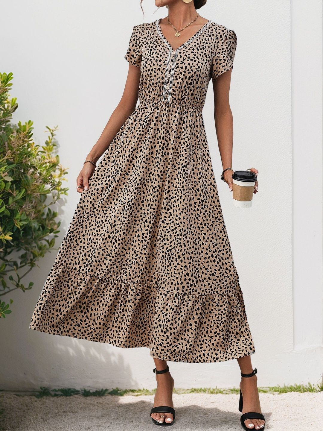 Animal Print Midi Dress