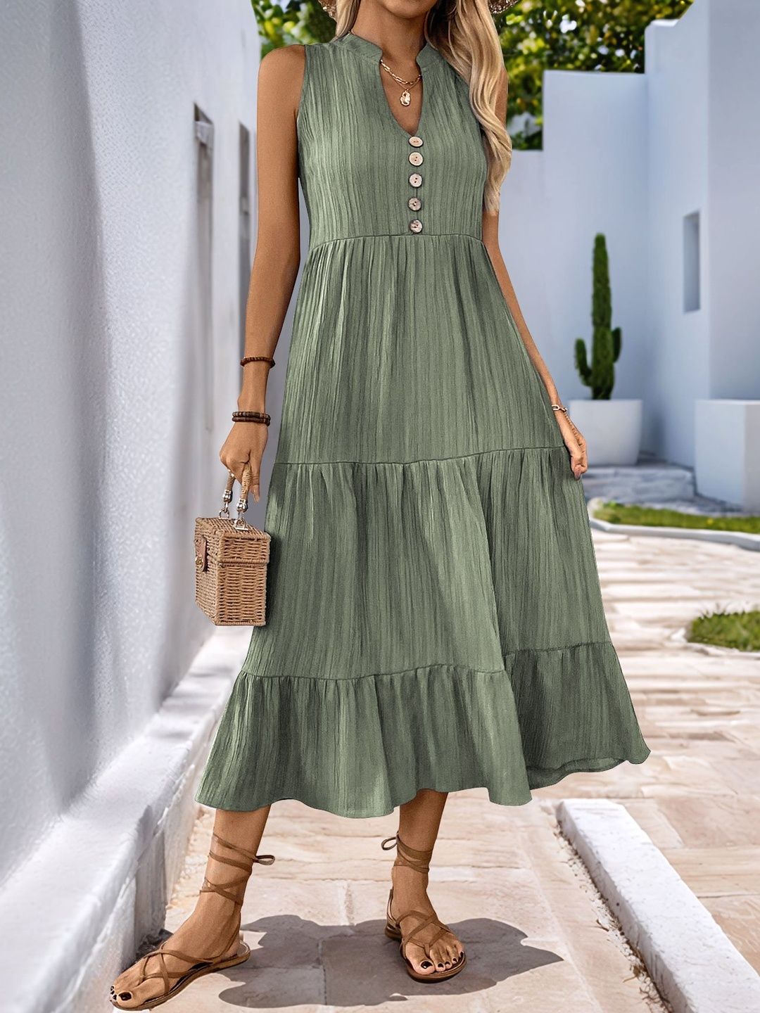 A-Line Midi Dress