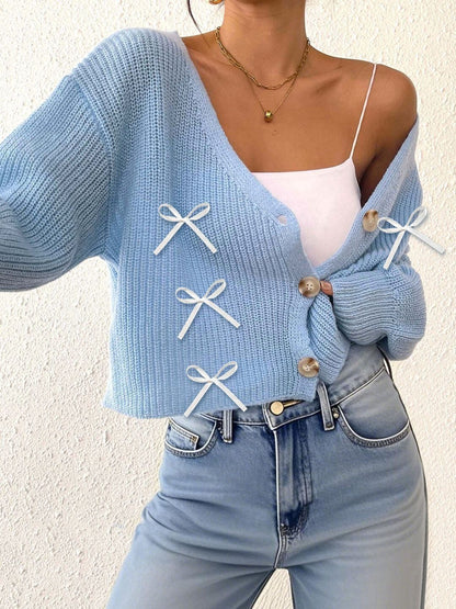 Women Ribbed Crop Cardigan