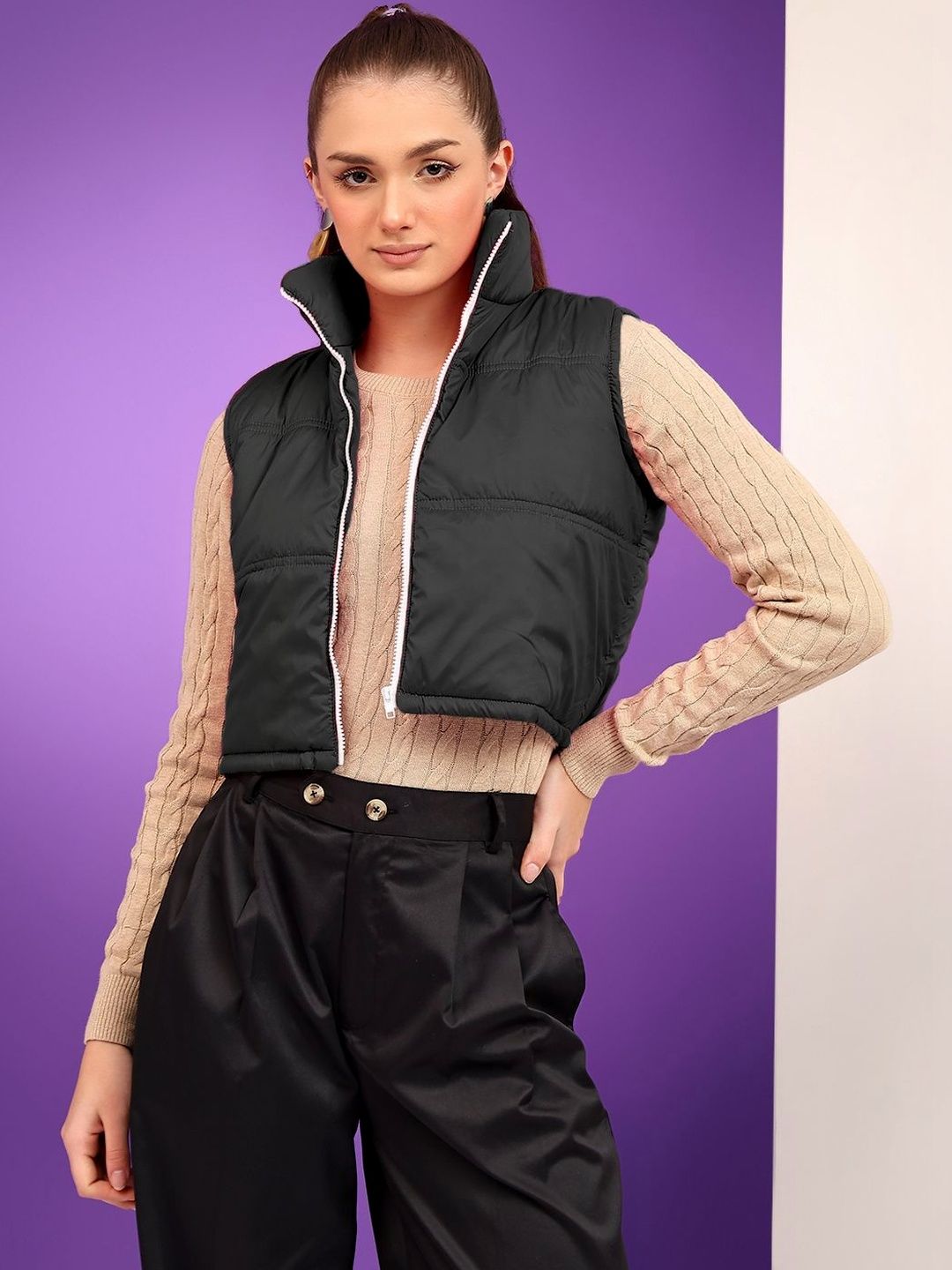 NOWI Women Lightweight Crop Puffer Jacket