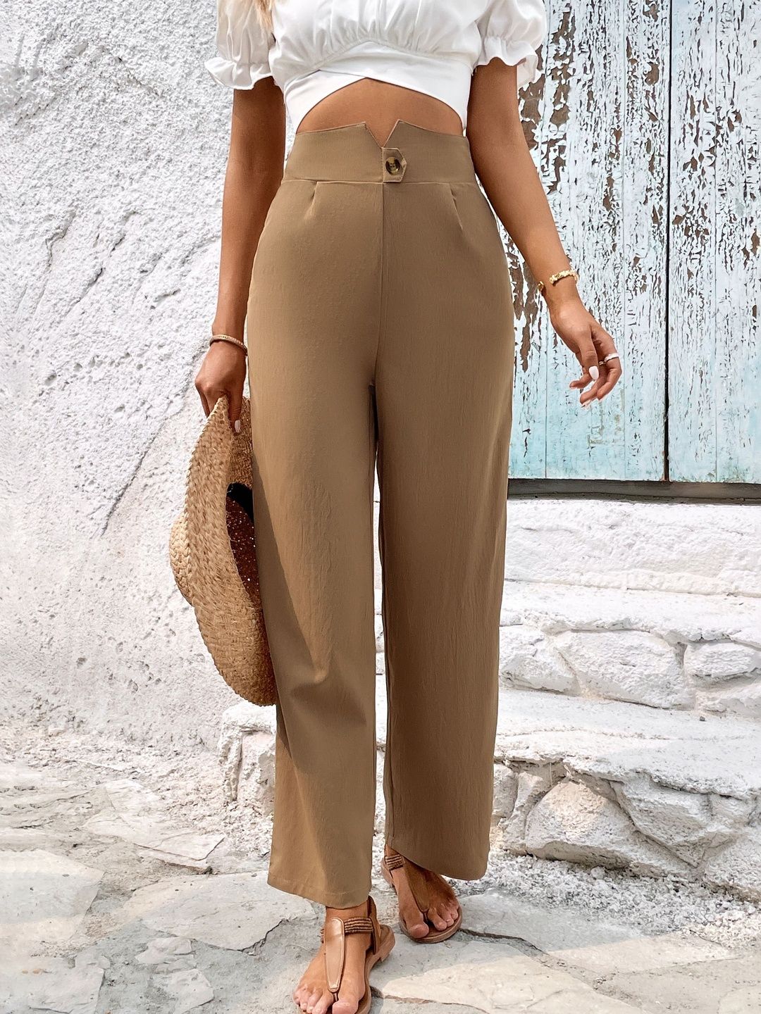 Women High-Rise Non Iron Trousers