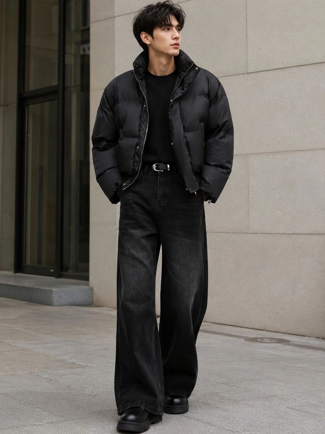 Men Bootcut High-Rise Light Fade Jeans