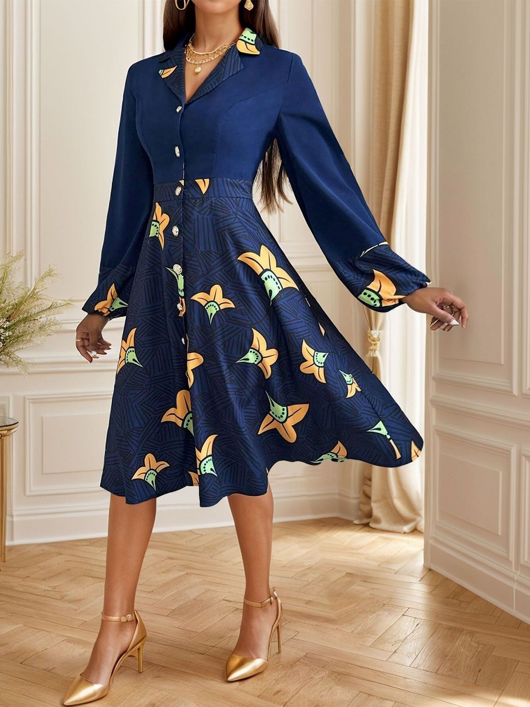 Women's Nowi Floral Print Fit & Flare Dress