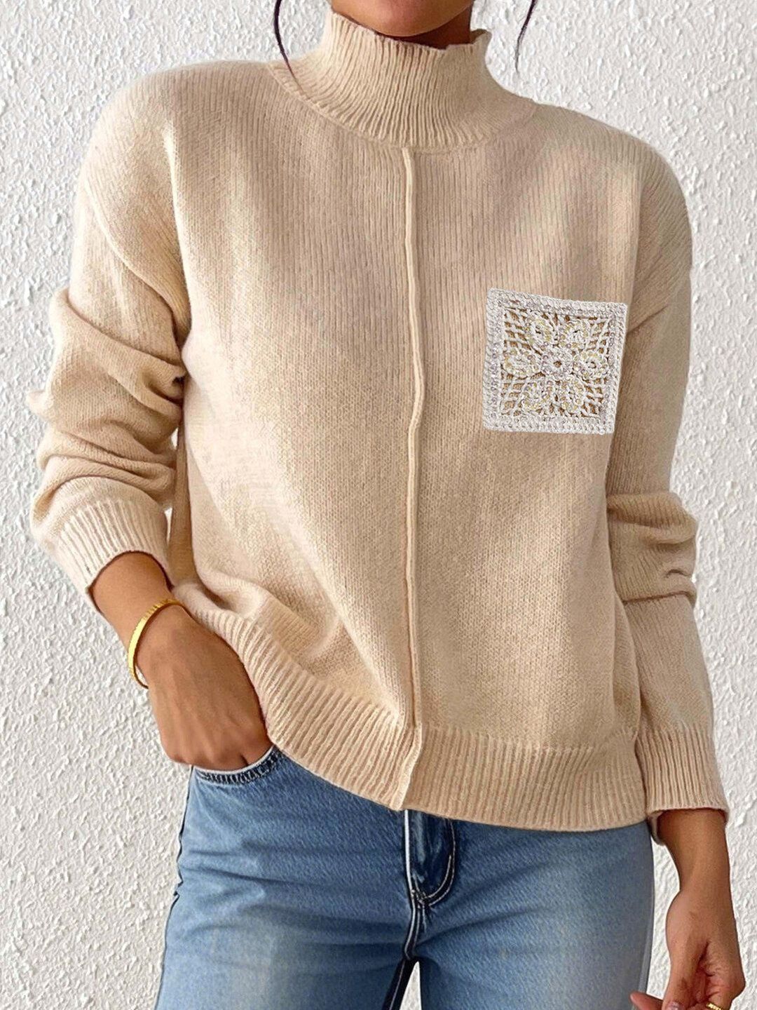 Women Pullover with Embellished Detail