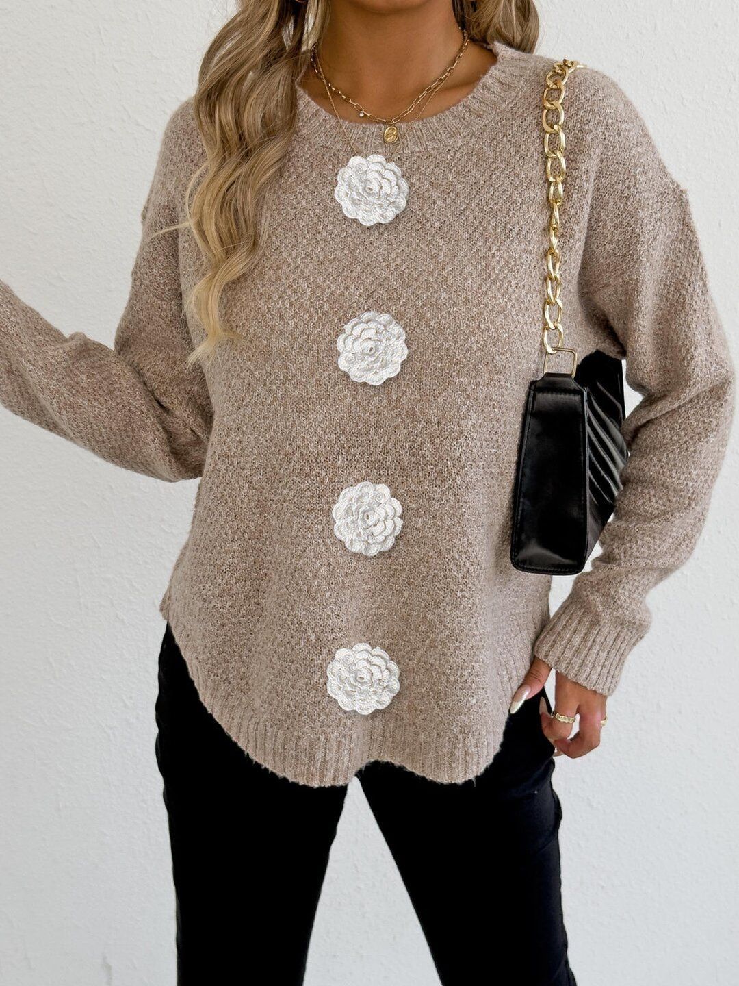 Women Pullover with Applique Detail