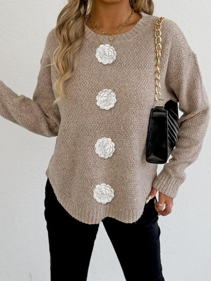 Women Pullover with Applique Detail