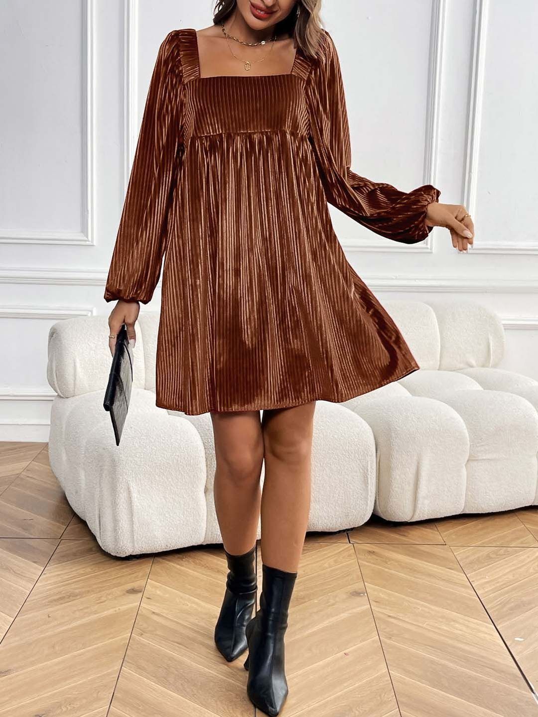 Bishop Sleeve A-Line Dress