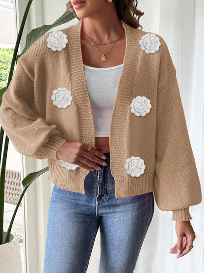 Women Cardigan with Applique Detail