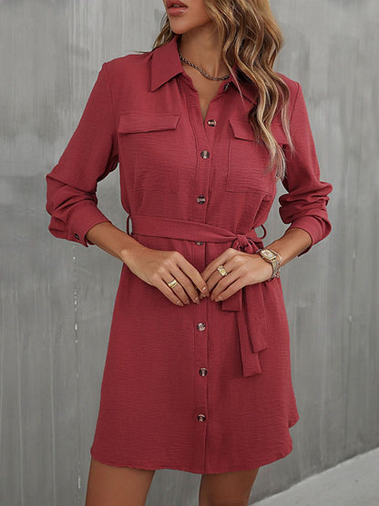 Women's Red Shirt Dress