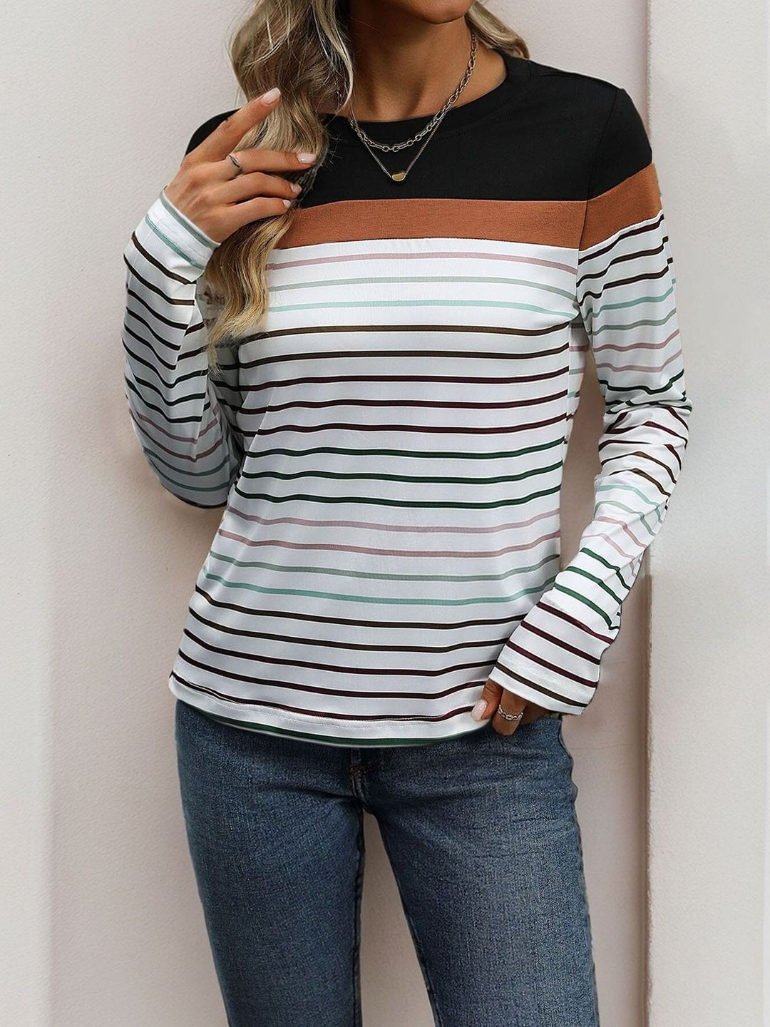 Women Striped T-shirt