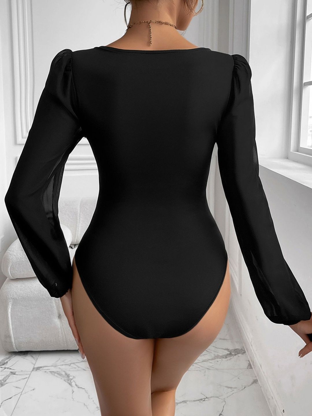 Cotton V-Neck Bodysuit
