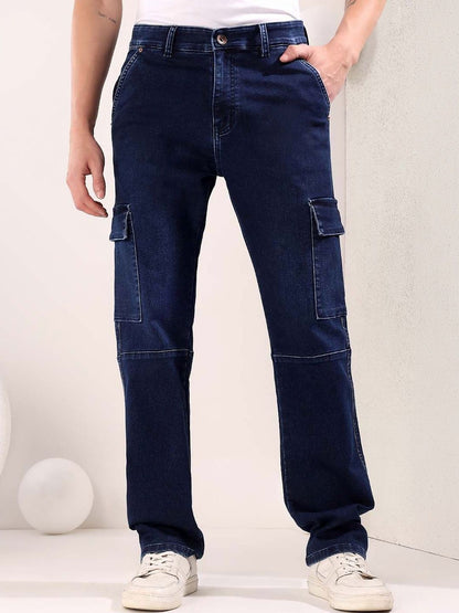 Men Straight Fit Mid-Rise Jeans