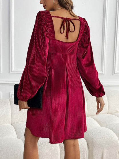 Puff Sleeve A-Line Dress