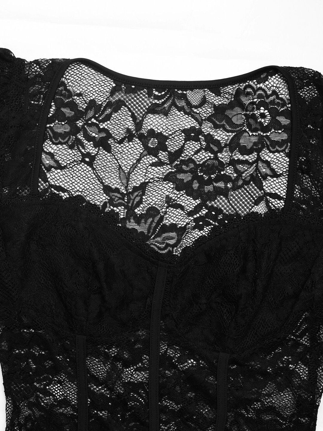 Self Design Sweetheart Neck Bodysuit