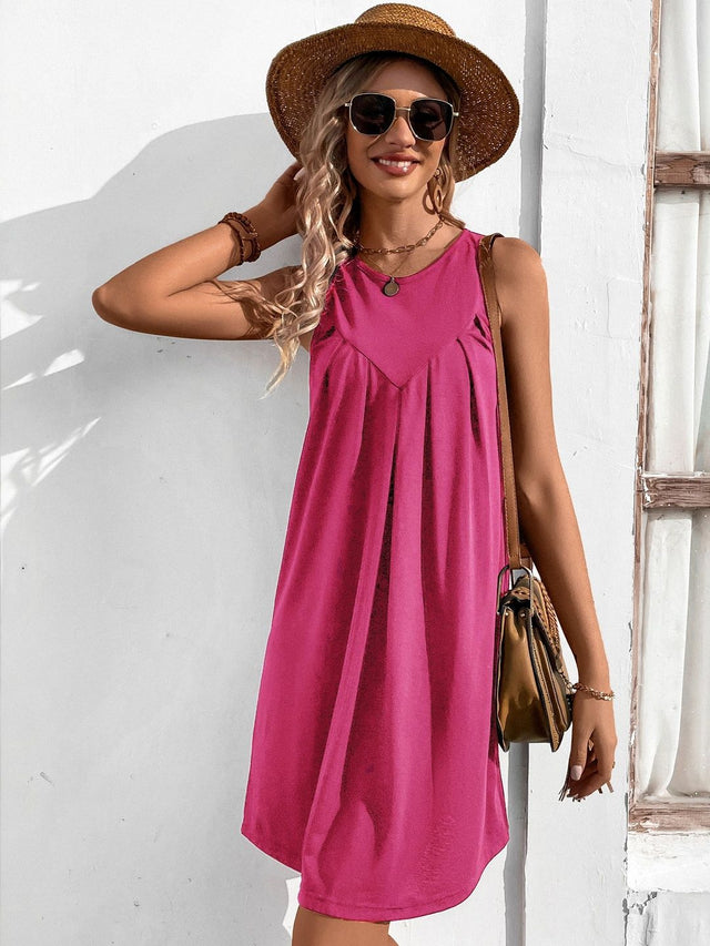 Dress in Pink cotton - Nowi Korean Fashion