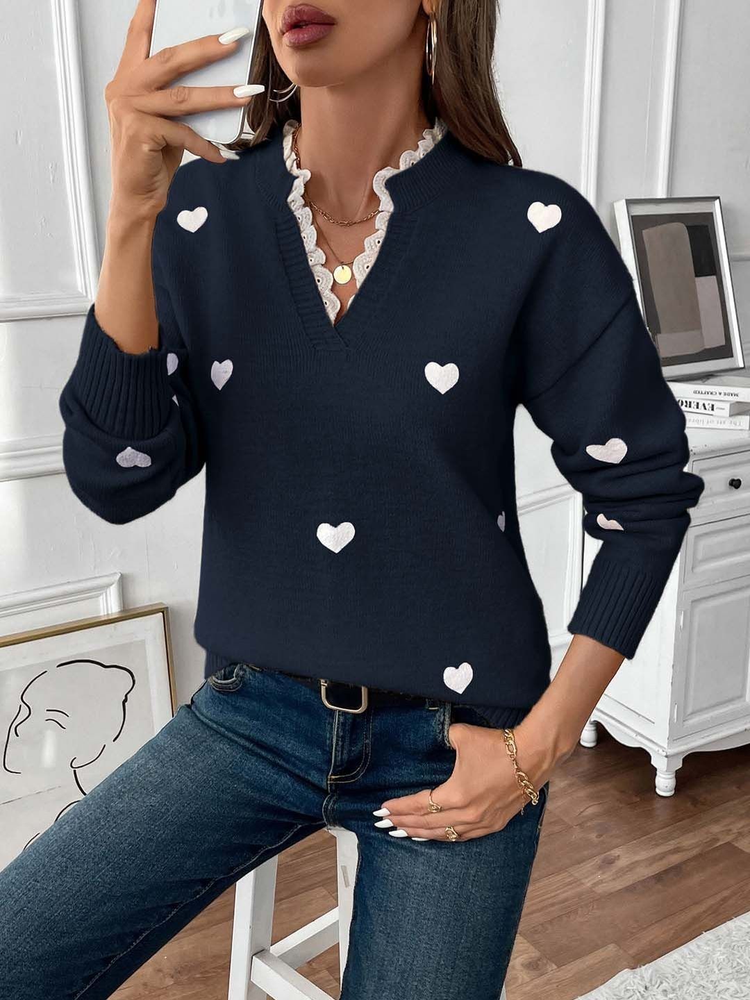 Women's Nowi Printed V-Neck Pullover