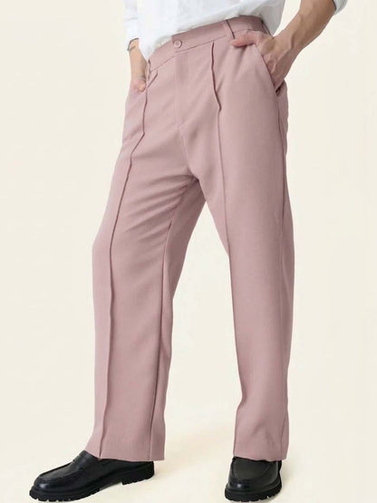 Men Wrinkle Free Pleated Trousers