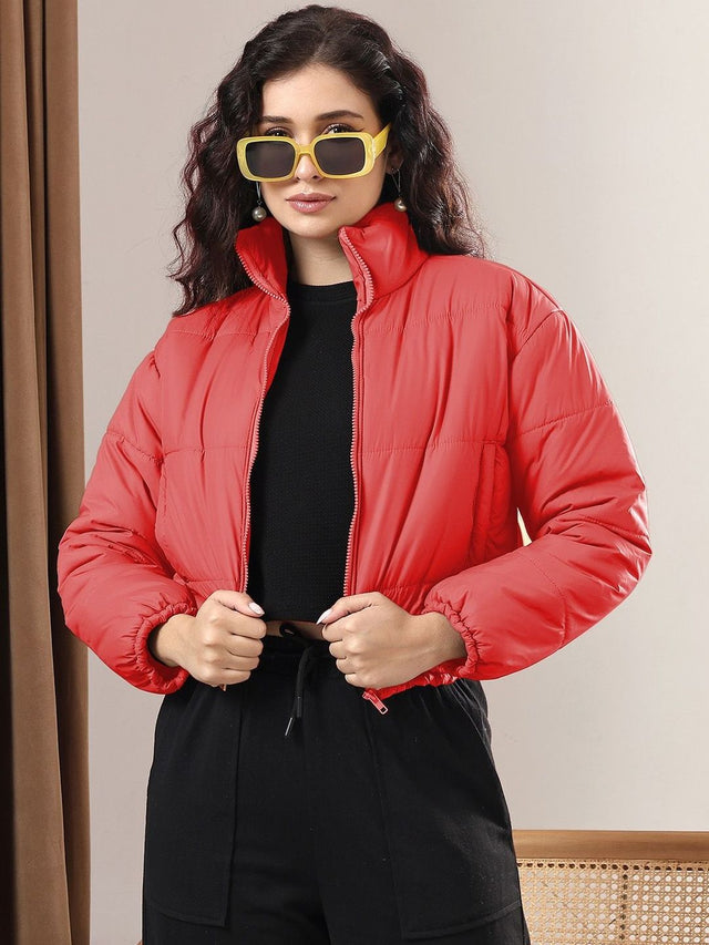 Women Lightweight Crop Puffer Jacket