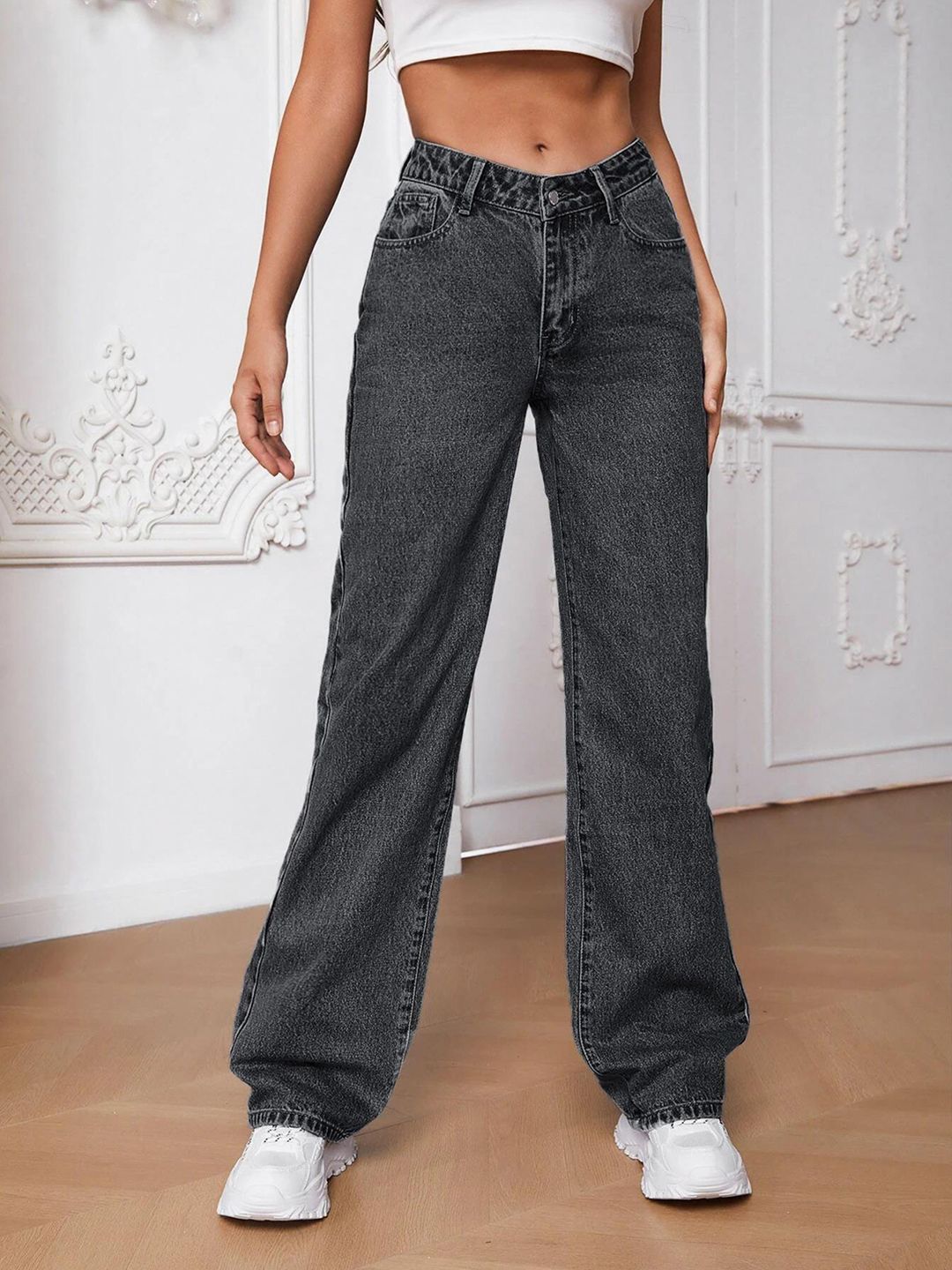 Women Regular Fit High-Rise Light Fade Stretchable Jeans