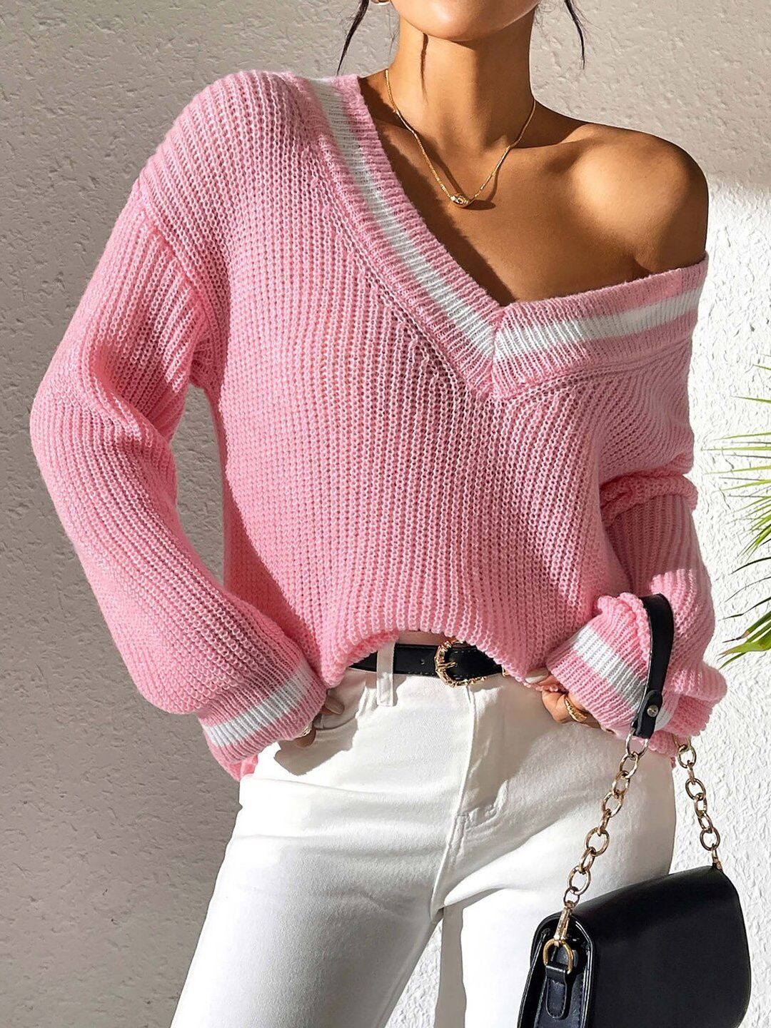 Women Striped Pullover