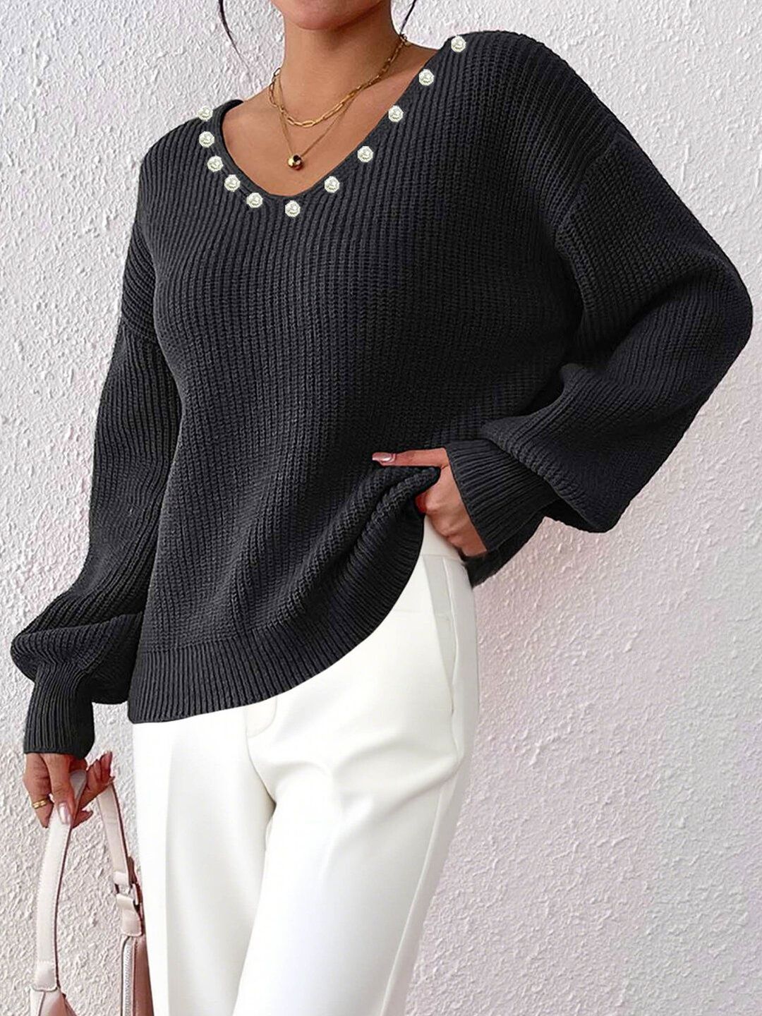 Women Ribbed Pullover