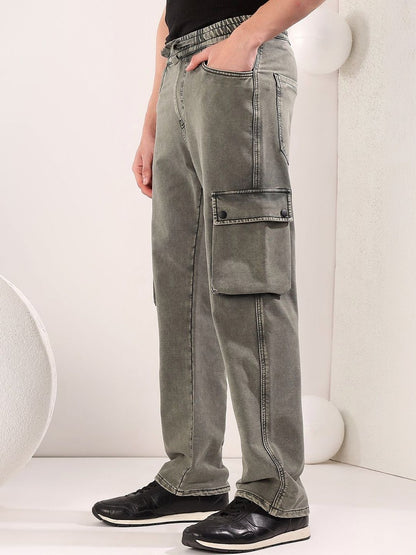 Men Jogger Mid-Rise Light Fade Stretchable Jeans