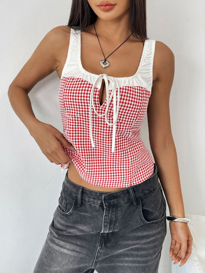 Checked Cotton Top