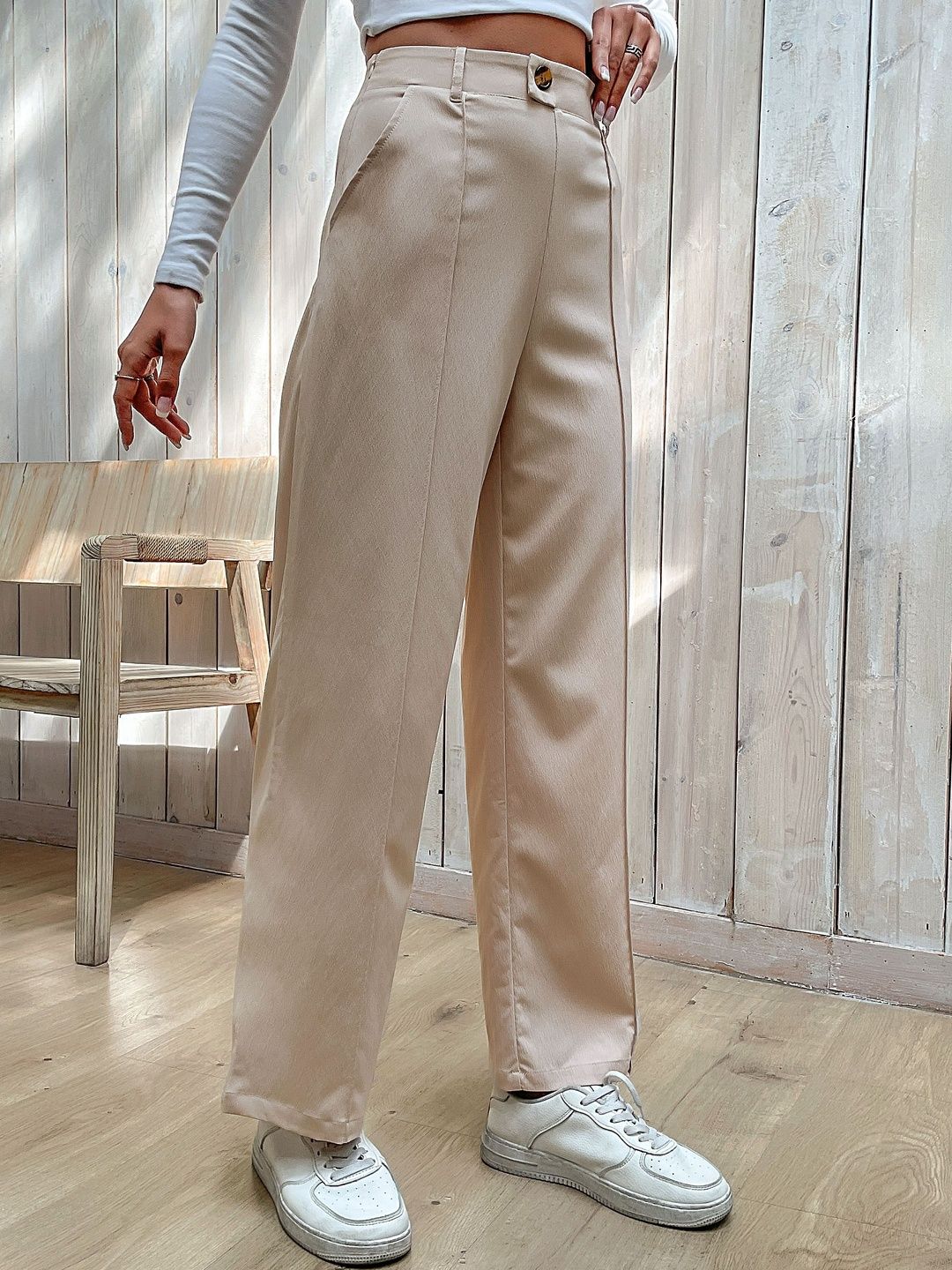 Women High-Rise Non Iron Trousers