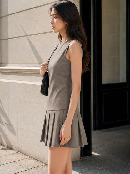 Striped A-Line Mini Dress