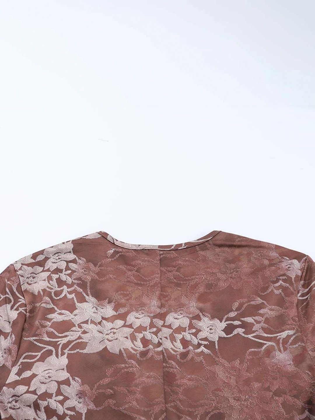 NOWI Printed Basic Jumpsuit with Ruffles