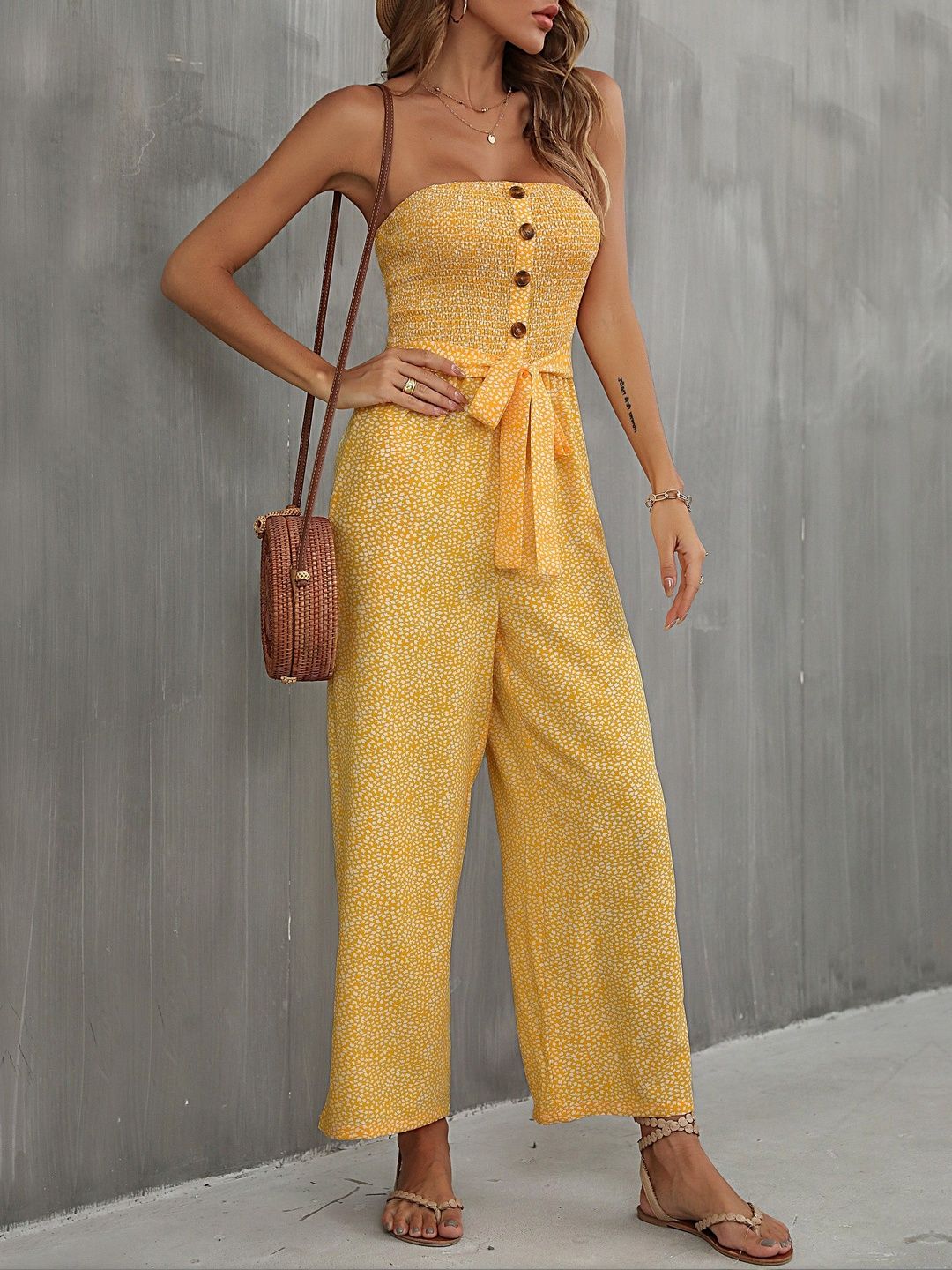 Printed Culotte Jumpsuit