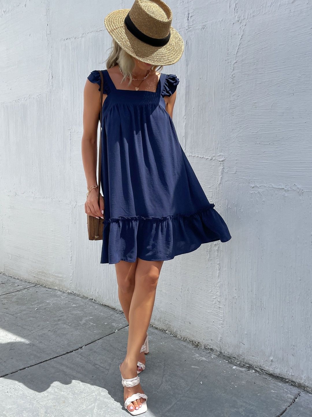 Ruffled A-Line Dress
