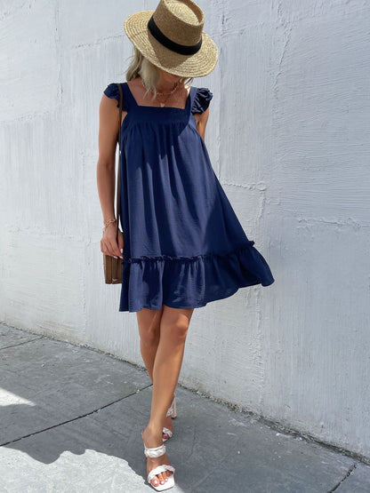 Ruffled A-Line Dress