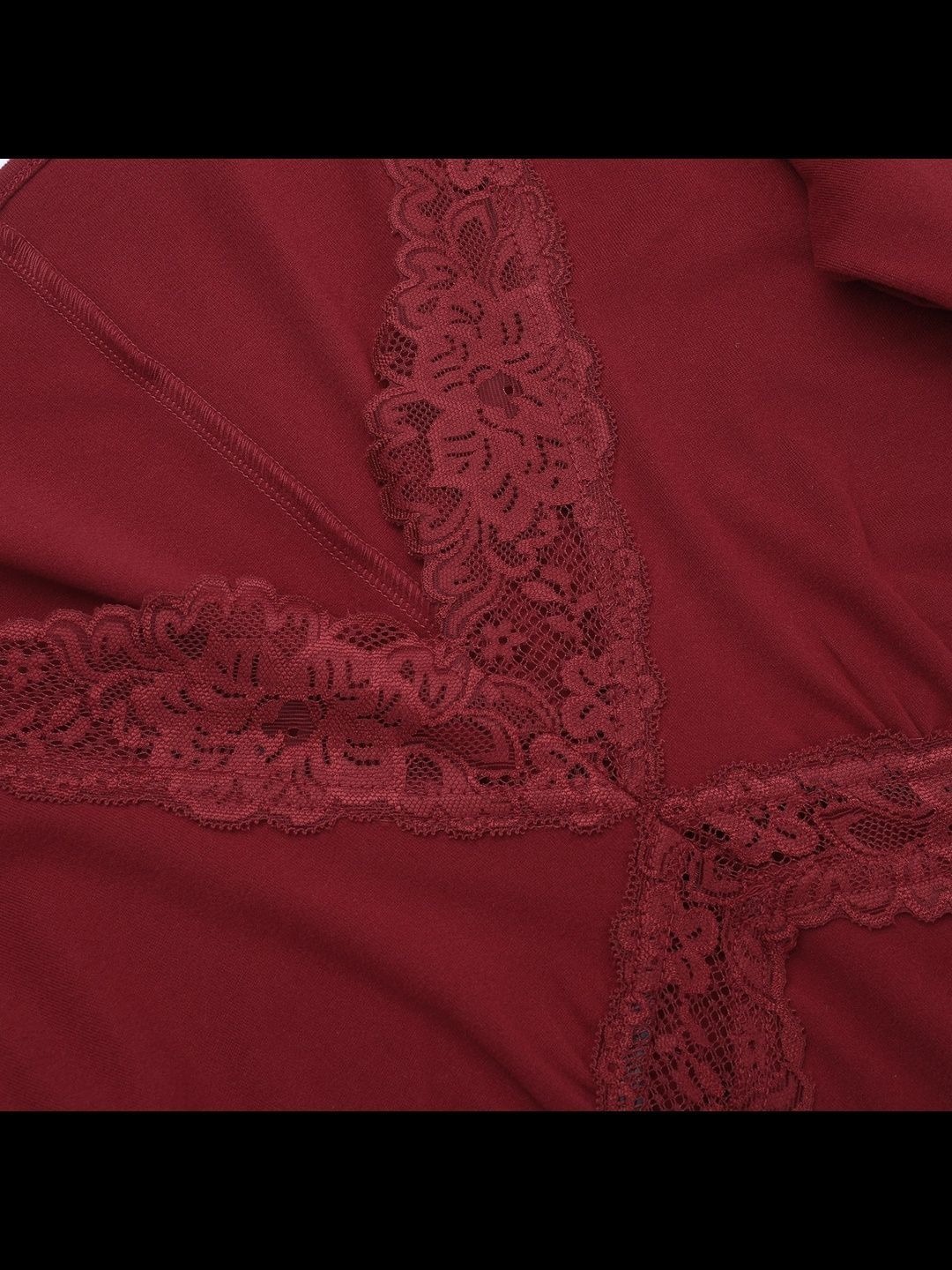 Women's Maroon Flared Sleeve Sheath Maxi Dress