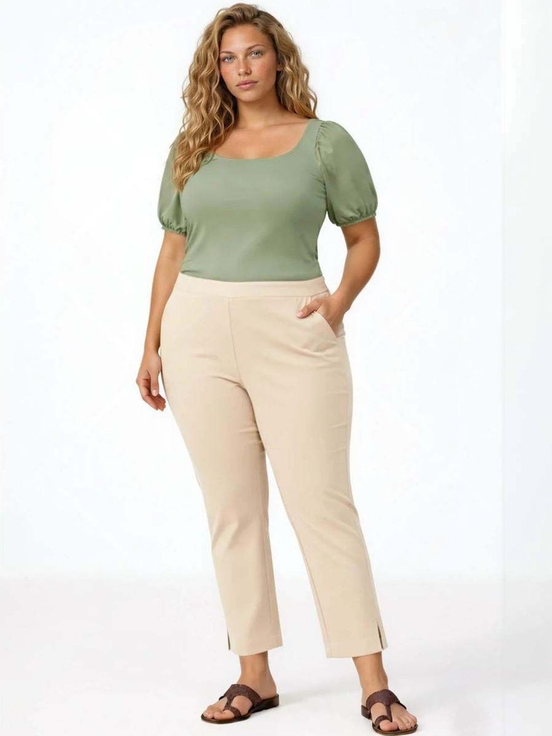 Women Wrinkle Free Trousers