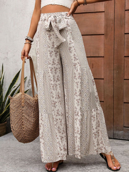Women Printed Loose Fit Non Iron Trousers