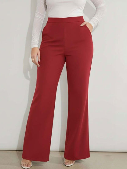 Women Straight Fit Wrinkle Free Trousers
