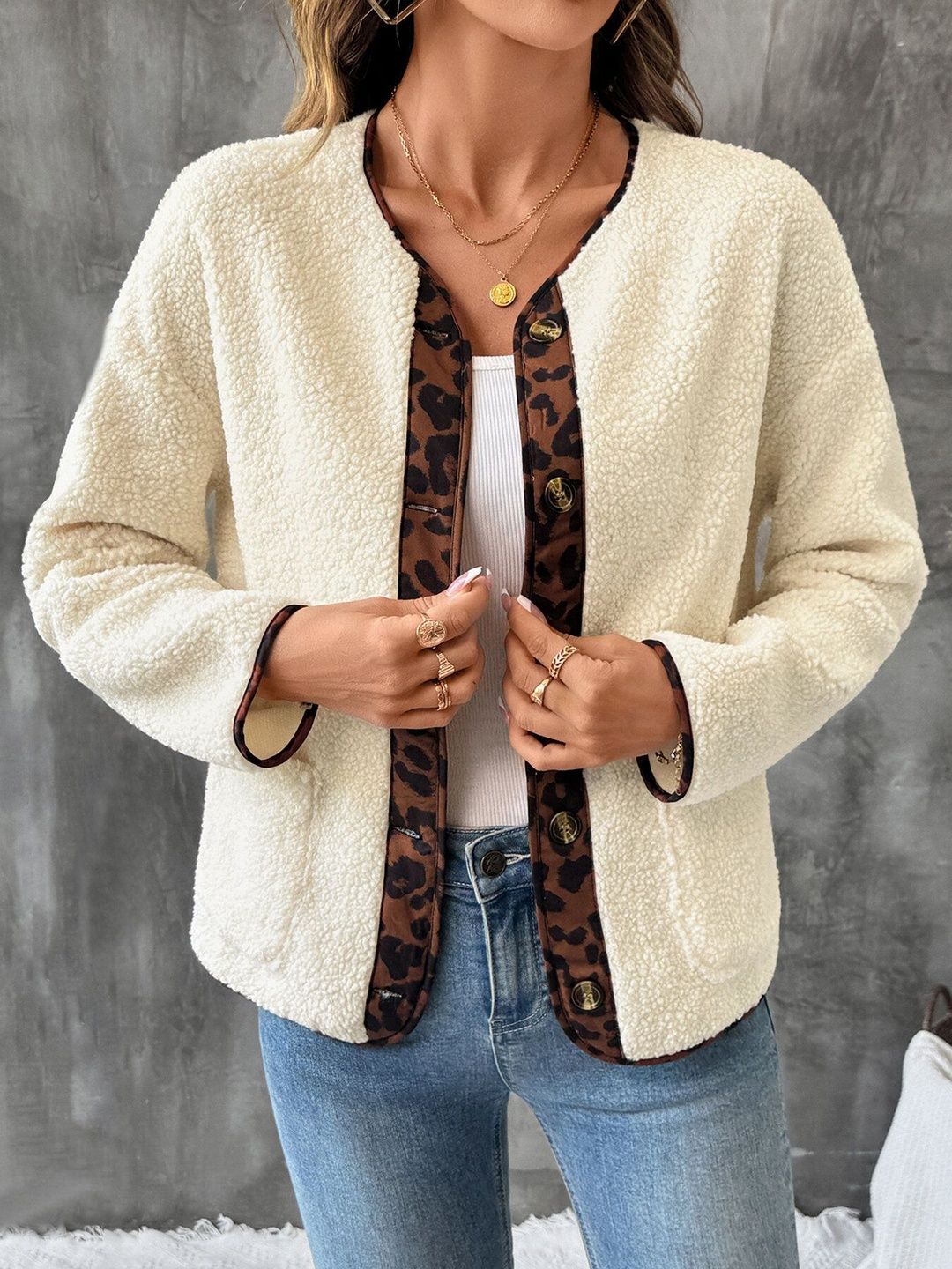 Women Colourblocked Lightweight Open Front Jacket