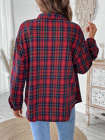 Women Tartan Checks Checked Casual Shirt