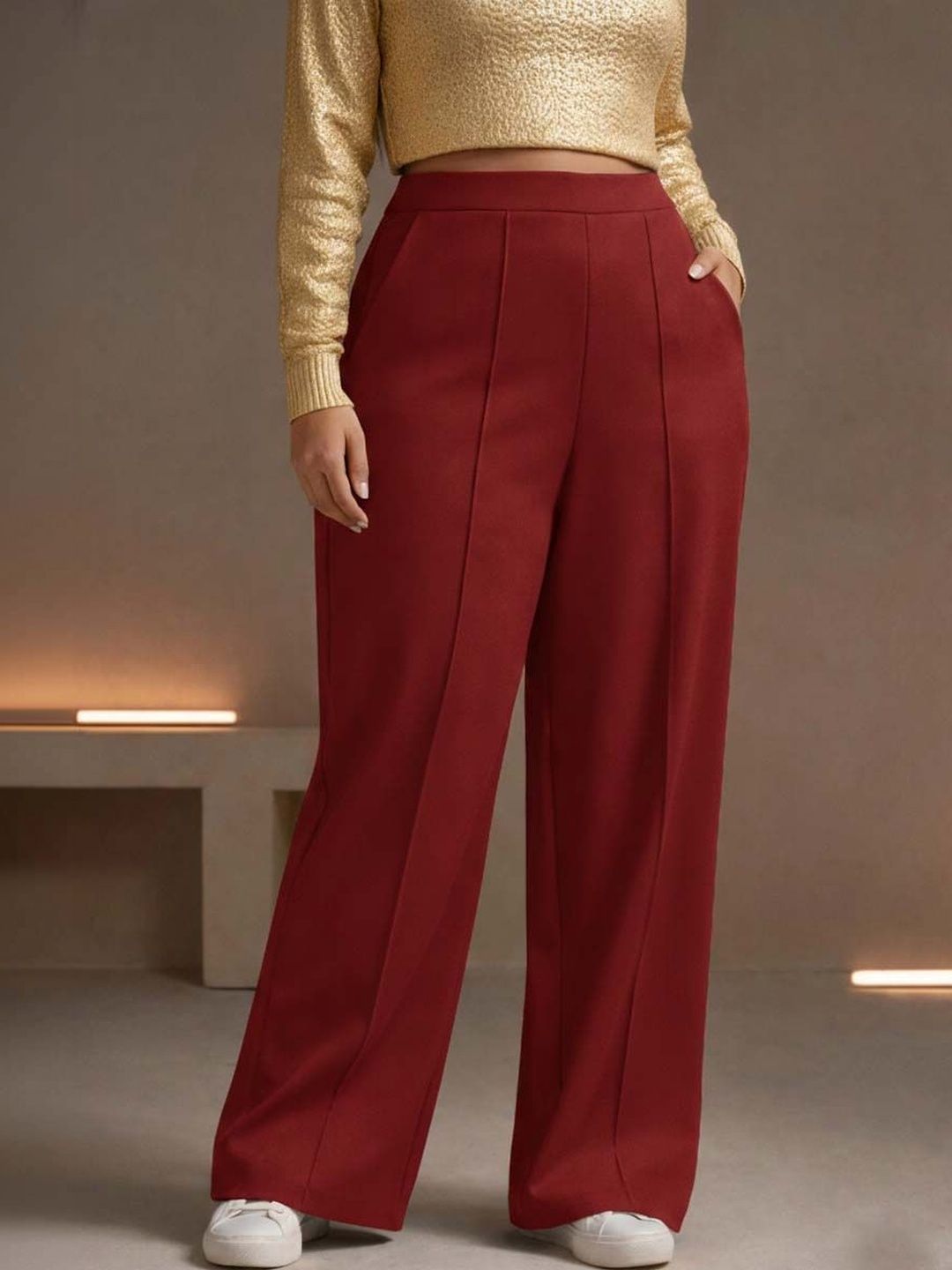 Women Wrinkle Free Trousers