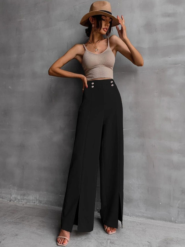 NOWI Women High-Rise Easy Wash Regular Fit Trousers