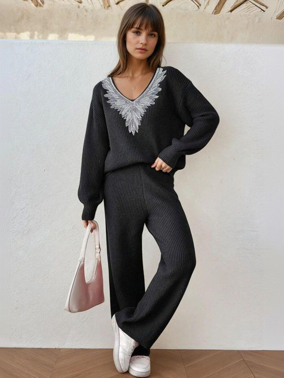 Trousers in Black Long Sleeve - Nowi Korean Fashion