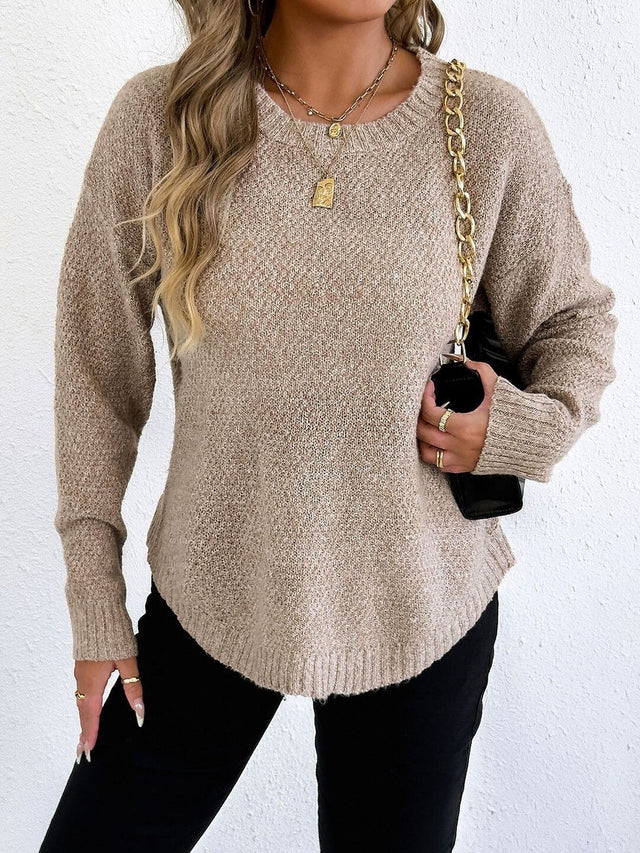 Pullover in Beige acrylic - Nowi Korean Fashion